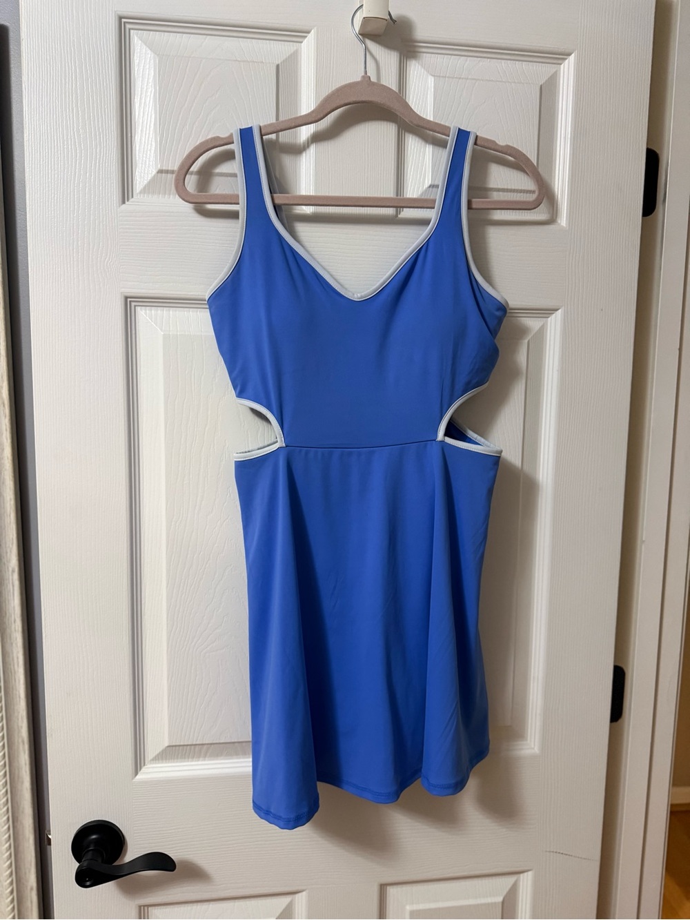 Old Navy Blue Cutout Mini Dress with White Trim